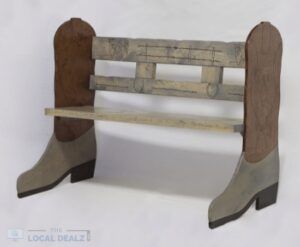 Cowboy Boot Bench made by LAF Woodworking (on TheLocalDealz.com)