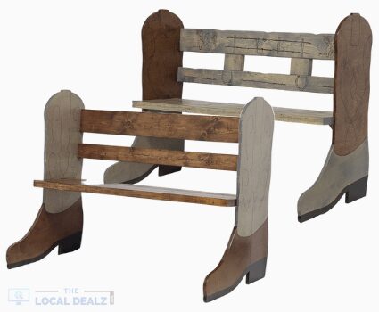 Cowboy Boot Bench made by LAF Woodworking (on TheLocalDealz.com)