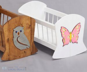 Wooden Doll Cradle made by LAF Woodworking (on TheLocalDealz.com)