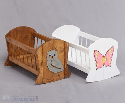 Wooden Doll Cradle made by LAF Woodworking (on TheLocalDealz.com)